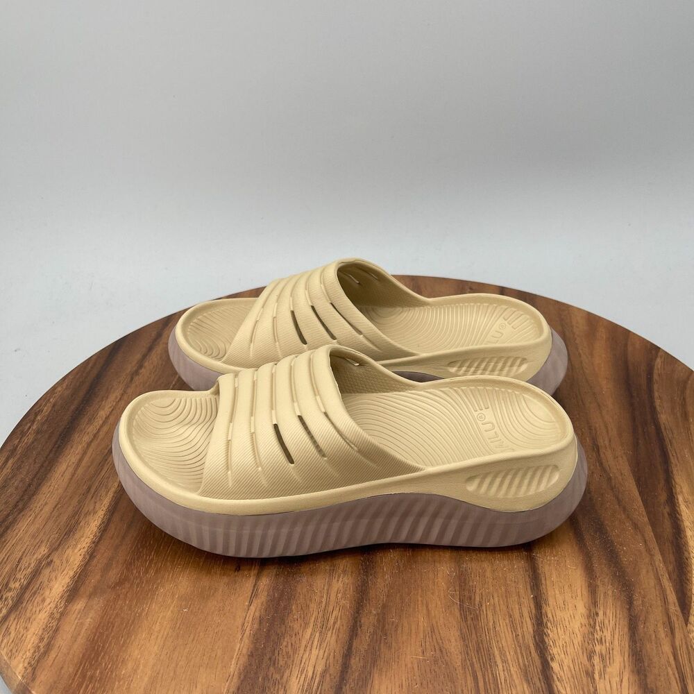 KuaiLu Sandals Womens Size 6 Beige Recovery Comfort Plantar Fasciitis Walking - Picture 3 of 9